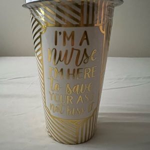 Ceramic coffee tumbler with silicone lid